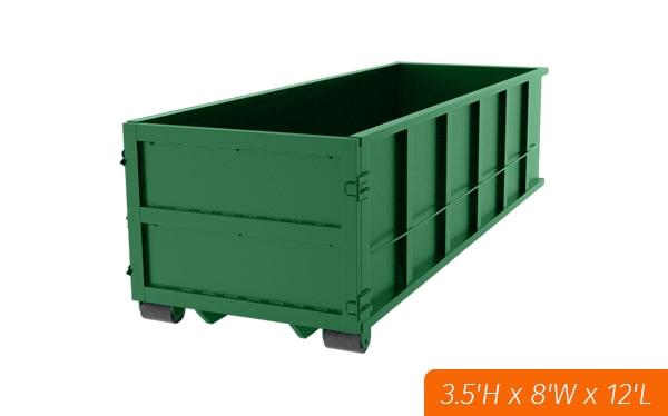 10-yard dumpsters are available for short-term rental